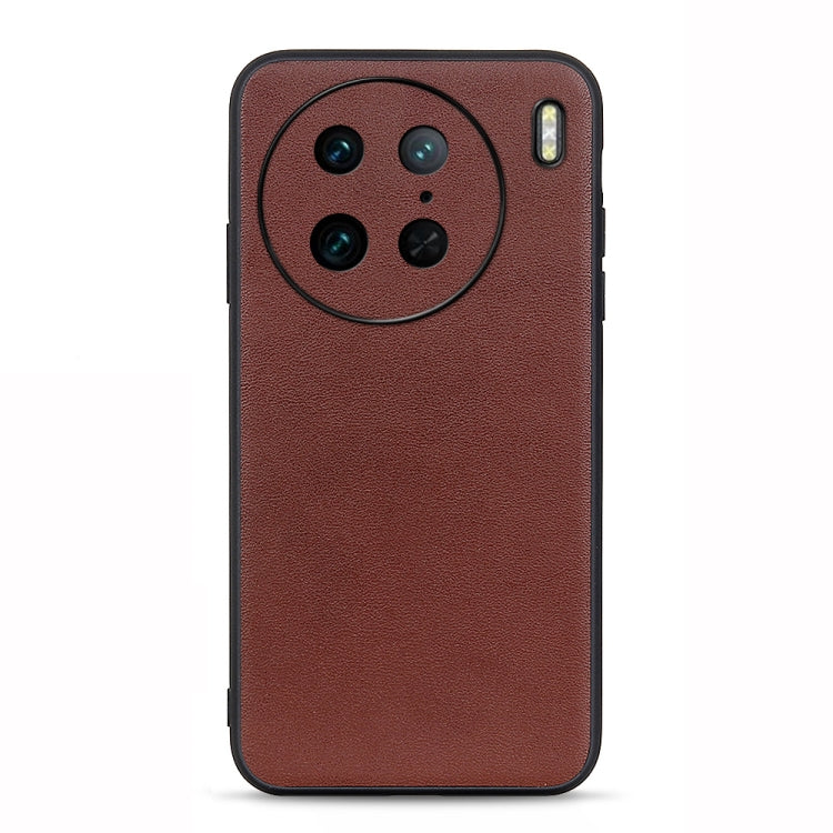 Accurate Hole Lambskin Texture Genuine Leather Phone Case, For OPPO Reno9 / Reno9 Pro, For vivo X90 Pro