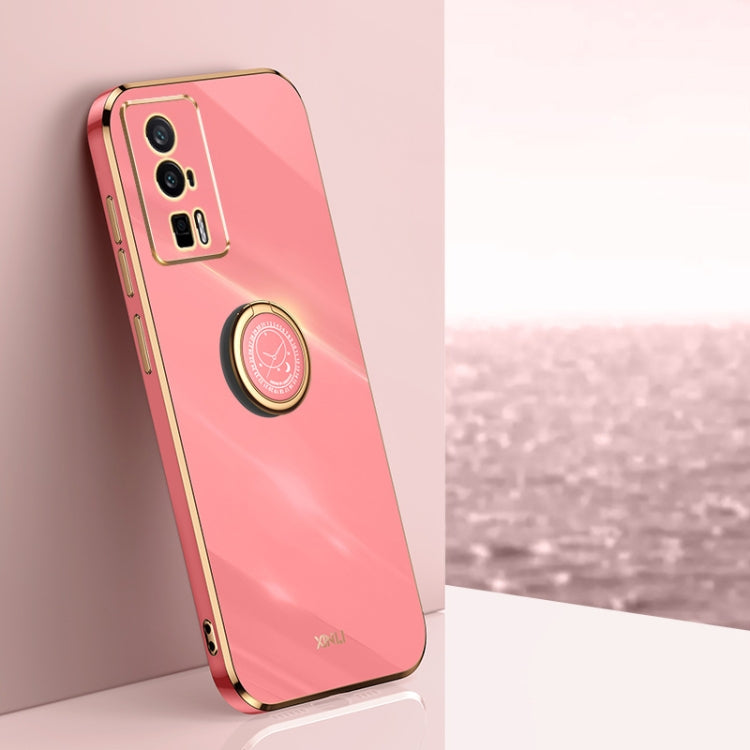 XINLI Straight Edge 6D Electroplate TPU Phone Case with Ring Holder, For vivo Y02 4G, For Xiaomi Redmi K60, For Xiaomi Redmi K60E