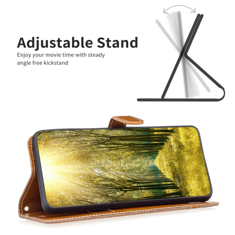 Color Block Denim Texture Leather Phone Case, For Xiaomi Redmi K60 / K60 Pro, For Xiaomi Redmi Note 12 Pro+ Global