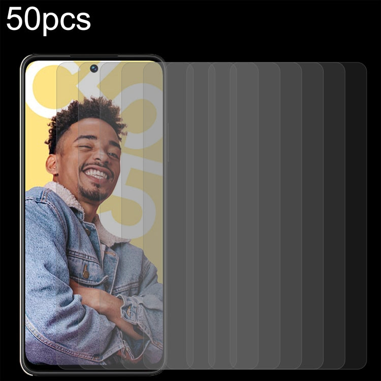 50pcs 0.26mm 9H 2.5D Tempered Glass Film, For Kyocera Digno SX3 (50 PCS), For Blackview A53 Pro (50 PCS), For vivo iQOO Z7 / Z7s (50 PCS), For Realme C55 / narzo N55 / Narzo 60x (50 PCS)