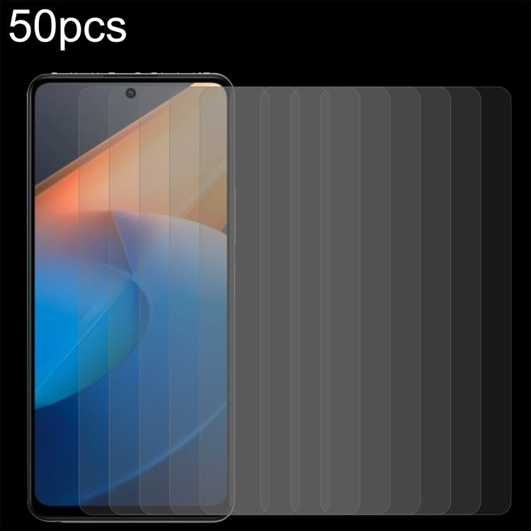 50pcs 0.26mm 9H 2.5D Tempered Glass Film, For Kyocera Digno SX3 (50 PCS), For Blackview A53 Pro (50 PCS), For vivo iQOO Z7 / Z7s (50 PCS), For Realme C55 / narzo N55 / Narzo 60x (50 PCS)