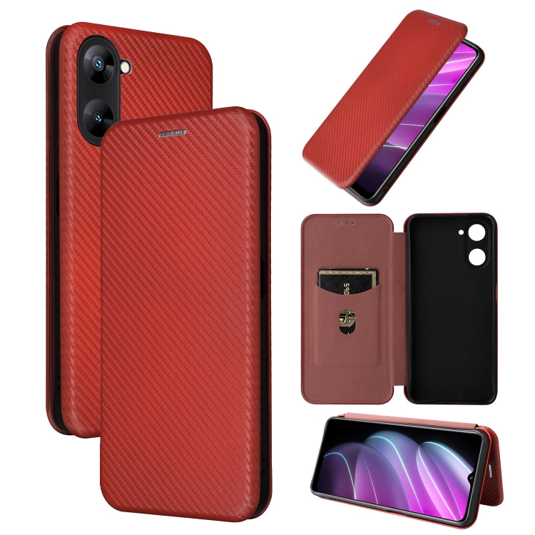 Carbon Fiber Texture Flip Leather Phone Case