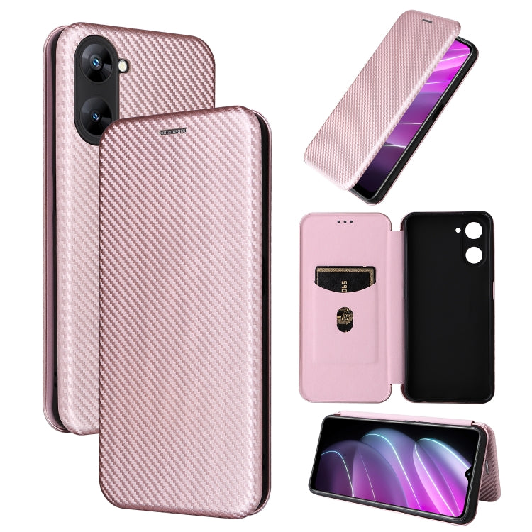 Carbon Fiber Texture Flip Leather Phone Case
