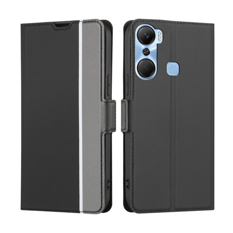 Twill Texture Side Buckle Leather Phone Case