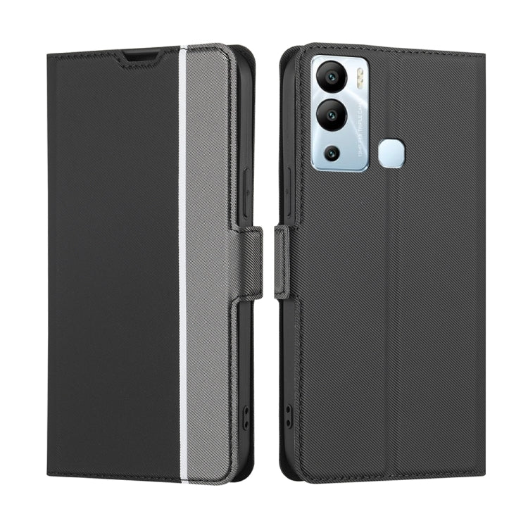 Twill Texture Side Buckle Leather Phone Case