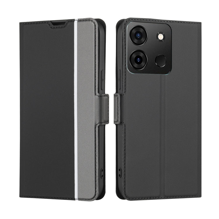 Twill Texture Side Buckle Leather Phone Case