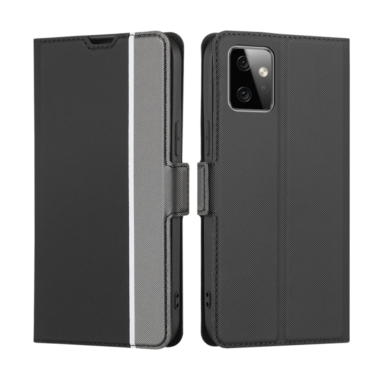 Twill Texture Side Buckle Leather Phone Case