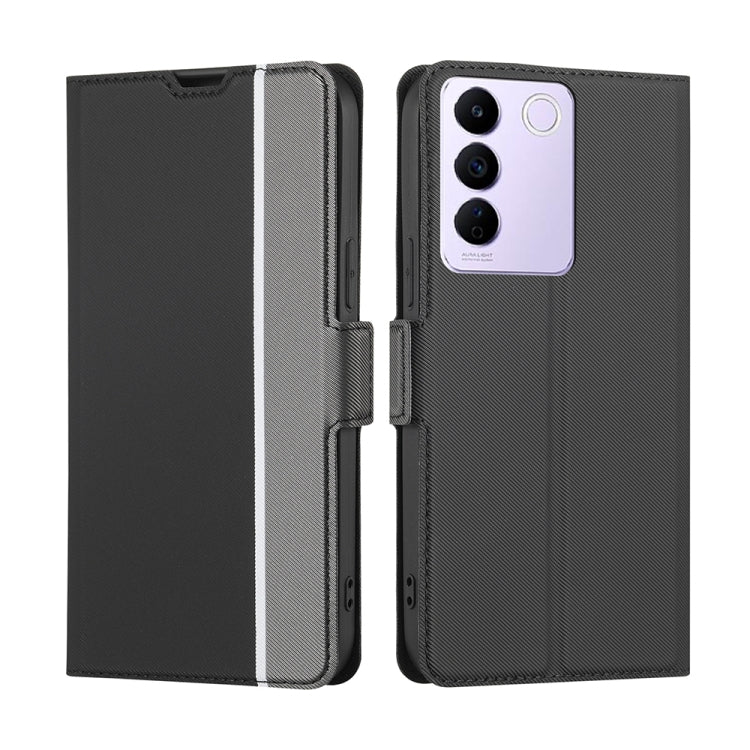 Twill Texture Side Buckle Leather Phone Case