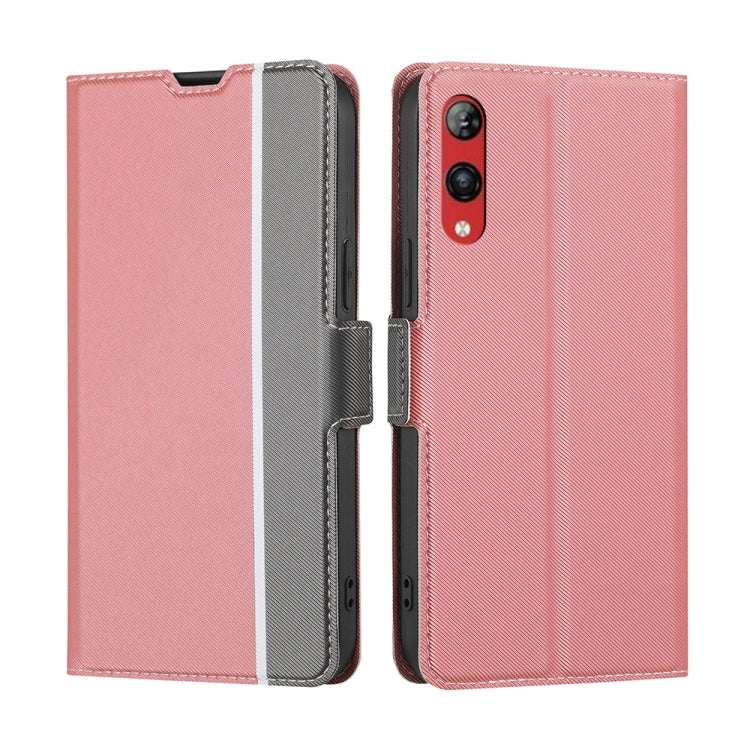 Twill Texture Side Buckle Leather Phone Case