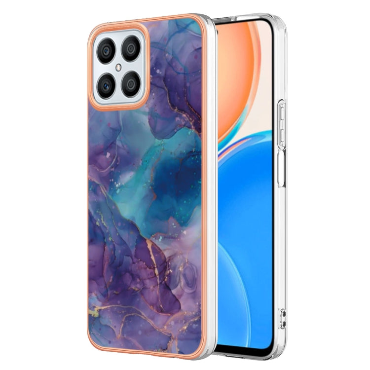 Electroplating Marble Dual-side IMD Phone Case, For Honor X8 4G, For Honor X8 5G, For Honor