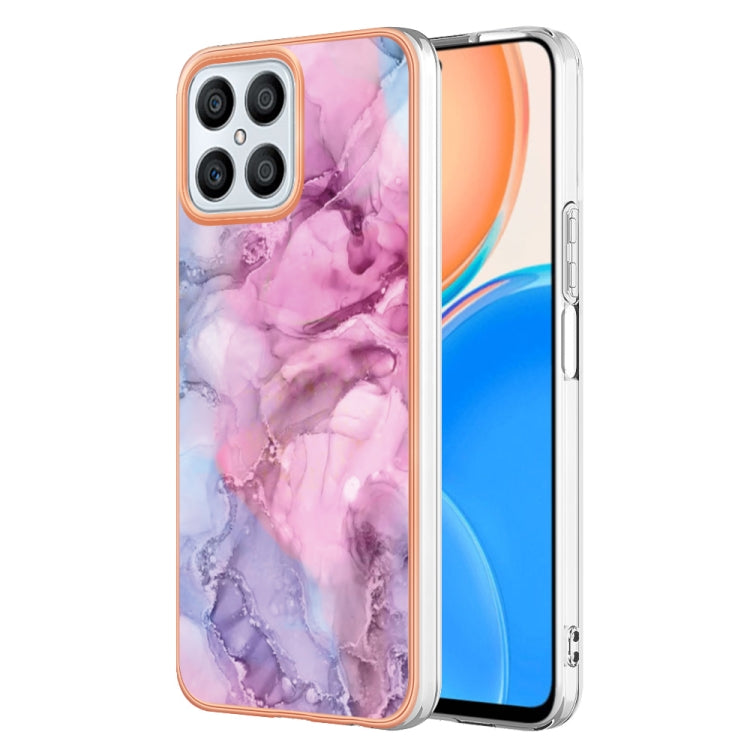 Electroplating Marble Dual-side IMD Phone Case, For Honor X8 4G, For Honor X8 5G, For Honor