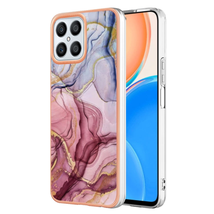 Electroplating Marble Dual-side IMD Phone Case, For Honor X8 4G, For Honor X8 5G, For Honor