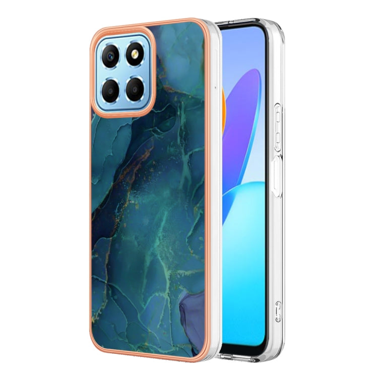 Electroplating Marble Dual-side IMD Phone Case, For Honor X8 4G, For Honor X8 5G, For Honor