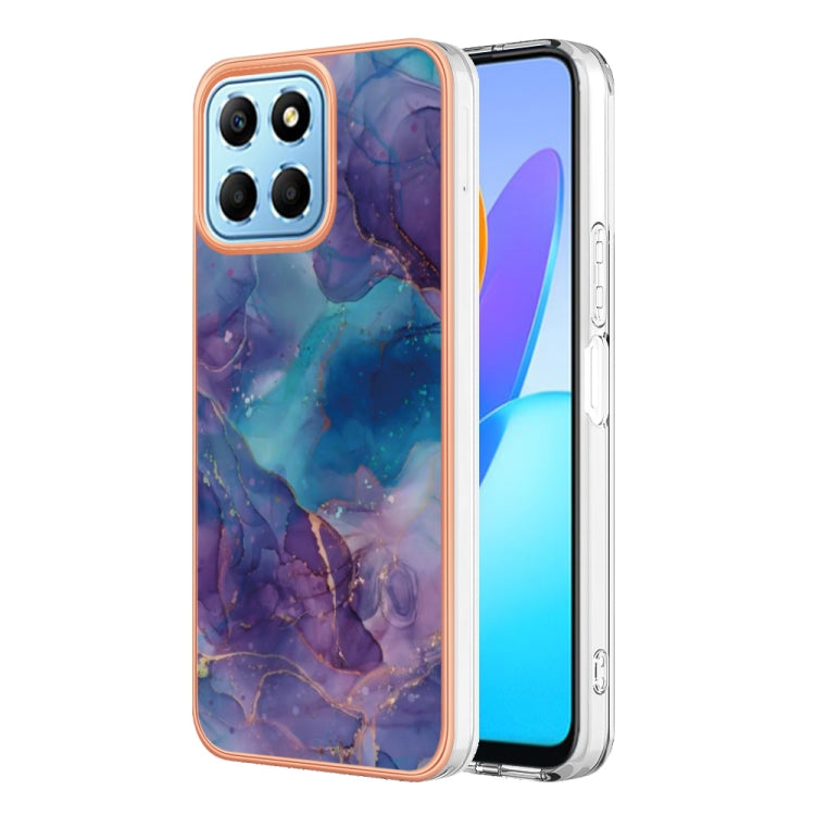 Electroplating Marble Dual-side IMD Phone Case, For Honor X8 4G, For Honor X8 5G, For Honor