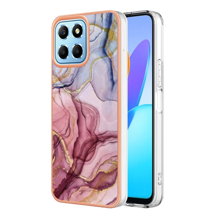 Electroplating Marble Dual-side IMD Phone Case, For Honor X8 4G, For Honor X8 5G, For Honor