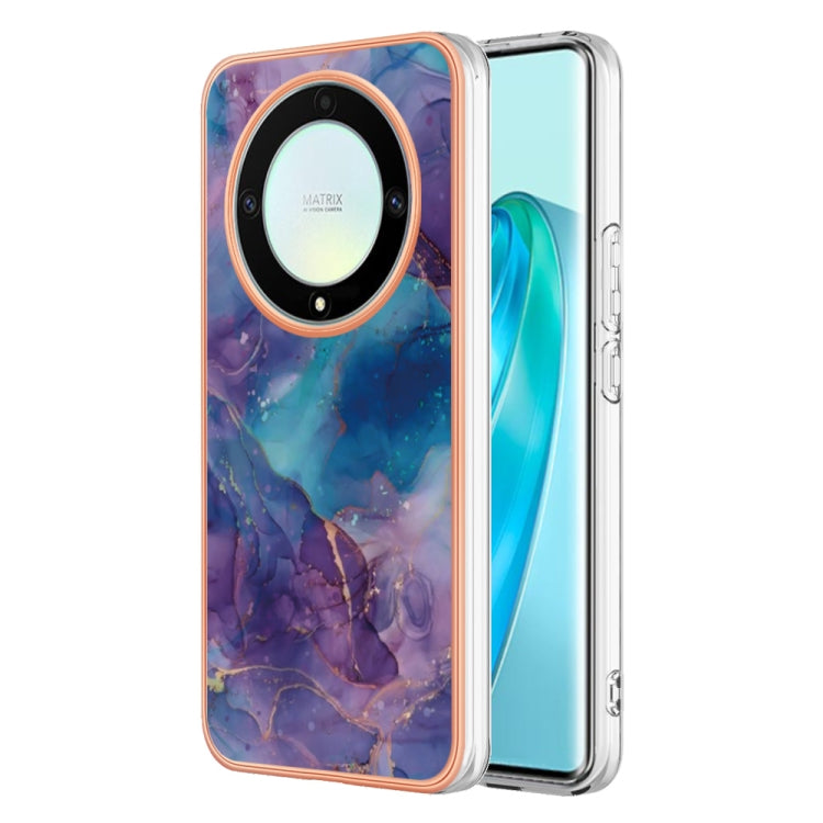 Electroplating Marble Dual-side IMD Phone Case, For Honor X8 4G, For Honor X8 5G, For Honor