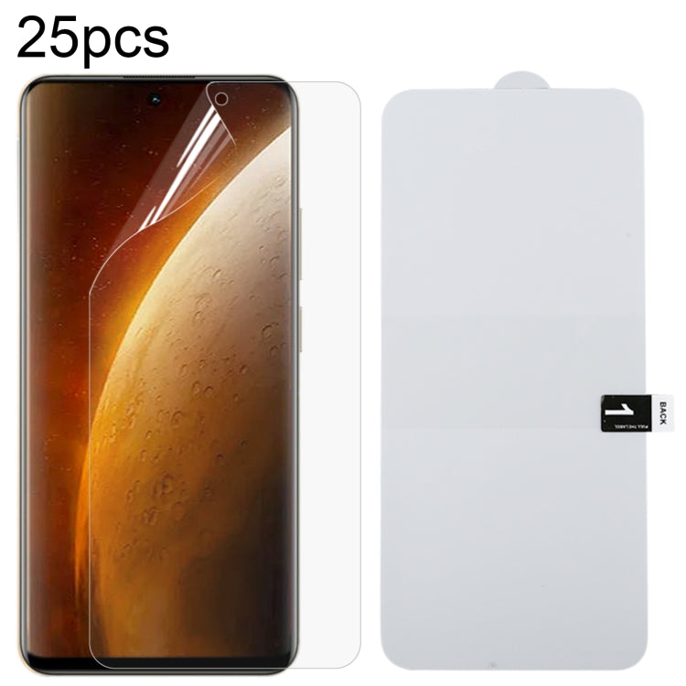 25pcs Full Screen Protector Explosion-proof Hydrogel Film, For Realme 12 / C75, For Realme 13 Pro+ / 12 Pro / 12 Pro +, For Realme GT5 Pro, For Realme 11 4G, For Realme GT5/GT5 240W, For Realme Narzo 60 Pro, For Realme Narzo 60