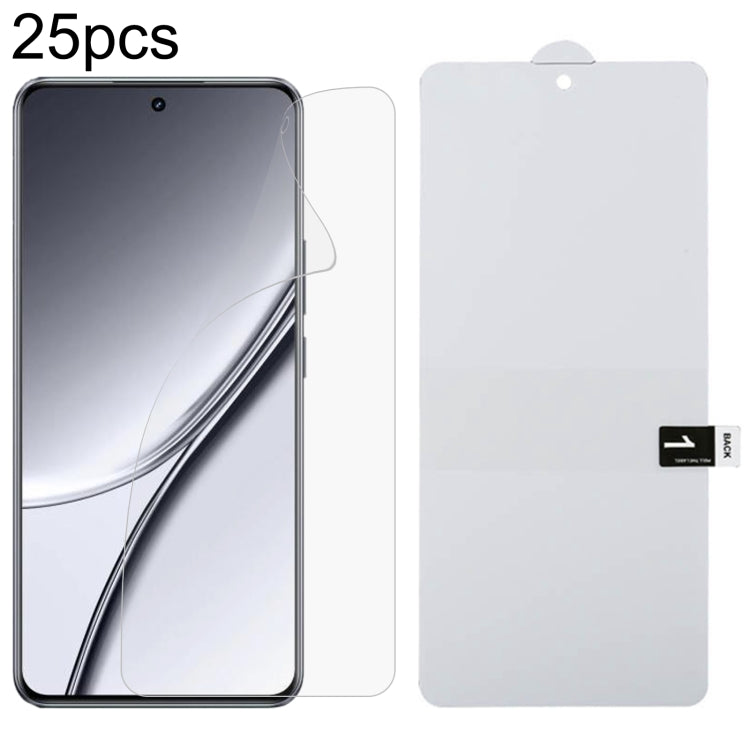 25pcs Full Screen Protector Explosion-proof Hydrogel Film, For Realme 12 / C75, For Realme 13 Pro+ / 12 Pro / 12 Pro +, For Realme GT5 Pro, For Realme 11 4G, For Realme GT5/GT5 240W, For Realme Narzo 60 Pro, For Realme Narzo 60