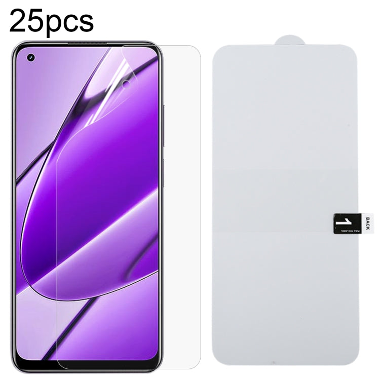 25pcs Full Screen Protector Explosion-proof Hydrogel Film, For Realme 12 / C75, For Realme 13 Pro+ / 12 Pro / 12 Pro +, For Realme GT5 Pro, For Realme 11 4G, For Realme GT5/GT5 240W, For Realme Narzo 60 Pro, For Realme Narzo 60