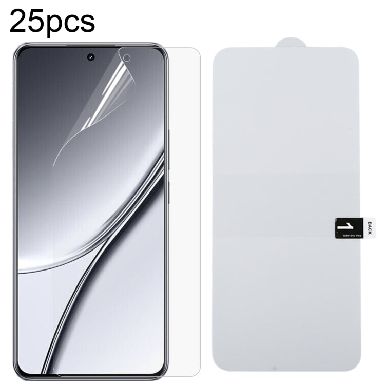 25pcs Full Screen Protector Explosion-proof Hydrogel Film, For Realme 12 / C75, For Realme 13 Pro+ / 12 Pro / 12 Pro +, For Realme GT5 Pro, For Realme 11 4G, For Realme GT5/GT5 240W, For Realme Narzo 60 Pro, For Realme Narzo 60