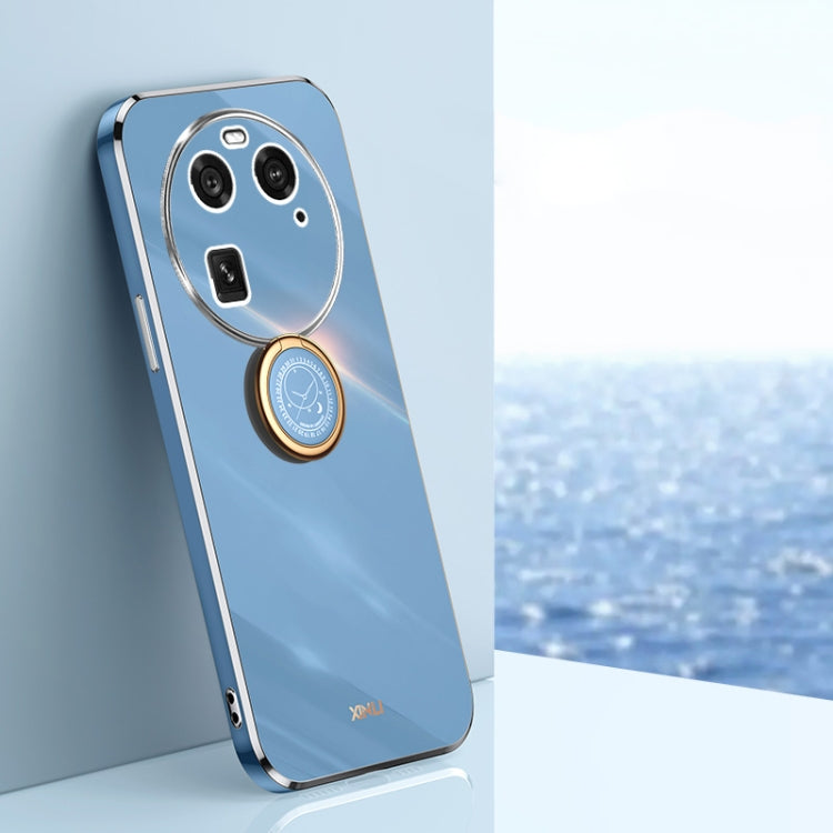 XINLI Straight Edge 6D Electroplate TPU Phone Case with Ring Holder, For OPPO A2 5G, For OPPO Find X6, For OPPO A2X