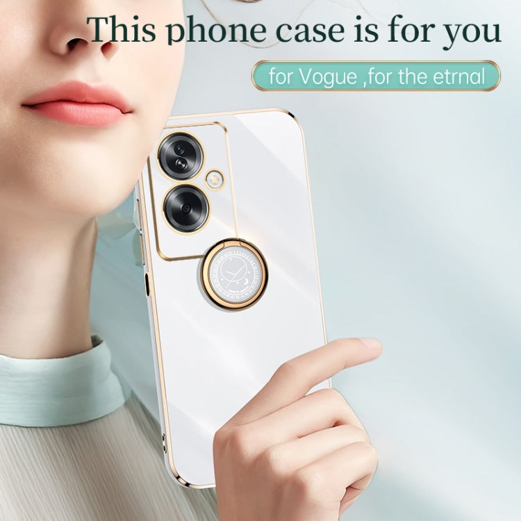 XINLI Straight Edge 6D Electroplate TPU Phone Case with Ring Holder, For OPPO A2 5G, For OPPO Find X6, For OPPO A2X
