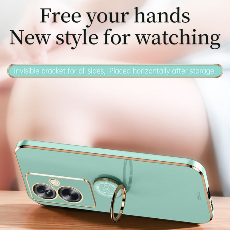 XINLI Straight Edge 6D Electroplate TPU Phone Case with Ring Holder, For OPPO A2 5G, For OPPO Find X6, For OPPO A2X