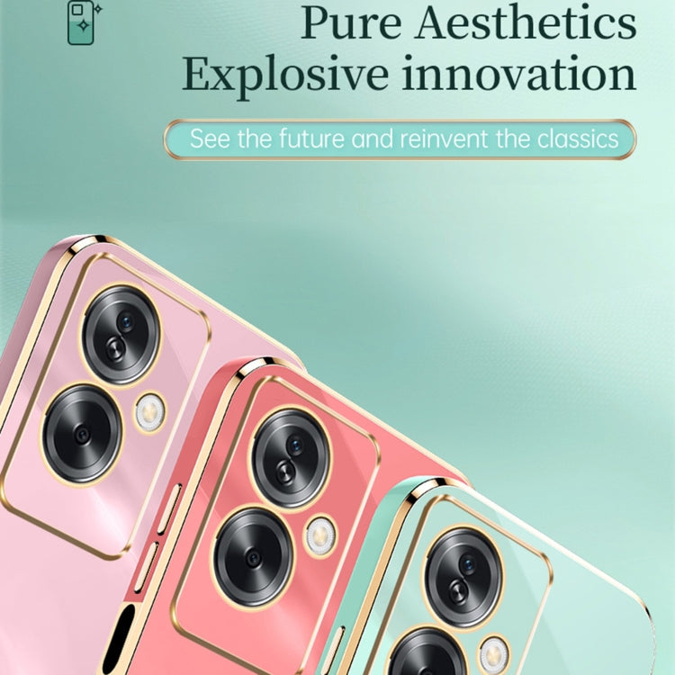 XINLI Straight Edge 6D Electroplate TPU Phone Case with Ring Holder, For OPPO A2 5G, For OPPO Find X6, For OPPO A2X