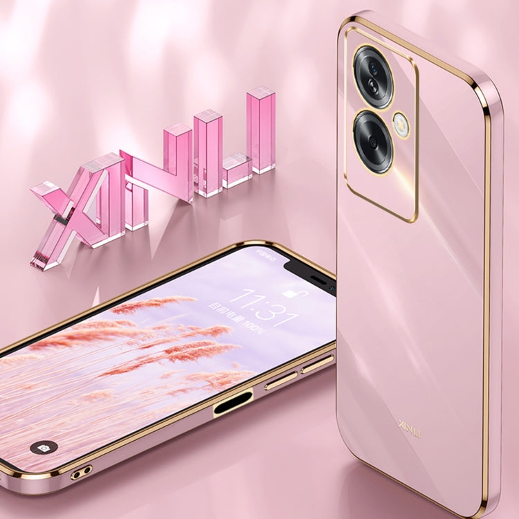 XINLI Straight Edge 6D Electroplate TPU Phone Case with Ring Holder, For OPPO A2 5G, For OPPO Find X6, For OPPO A2X