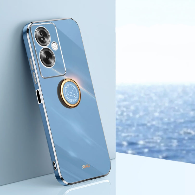 XINLI Straight Edge 6D Electroplate TPU Phone Case with Ring Holder, For OPPO A2 5G, For OPPO Find X6, For OPPO A2X