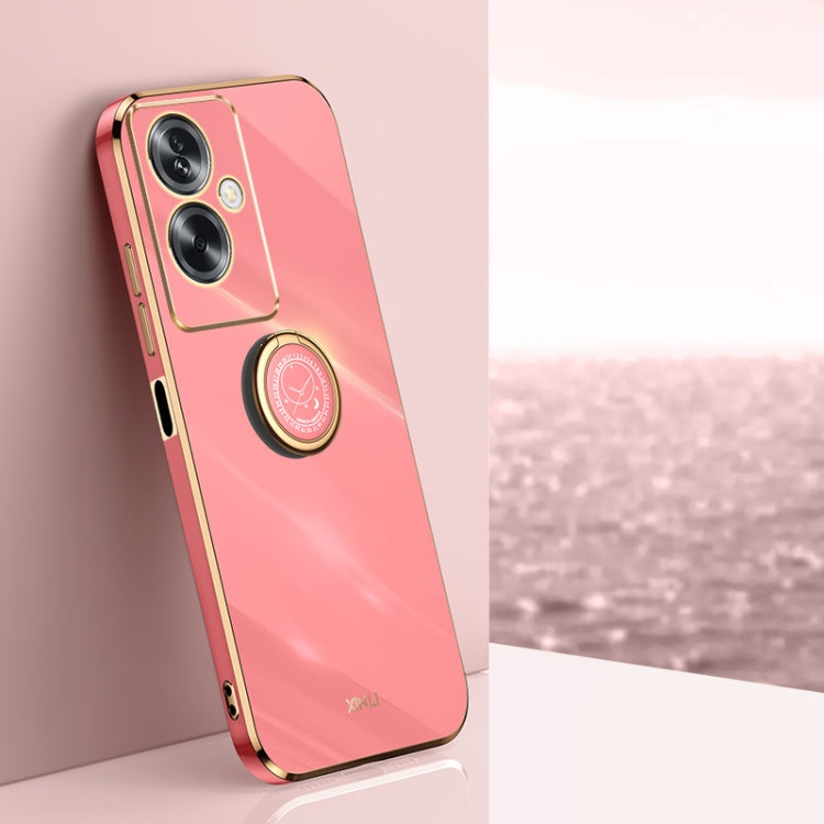 XINLI Straight Edge 6D Electroplate TPU Phone Case with Ring Holder, For OPPO A2 5G, For OPPO Find X6, For OPPO A2X