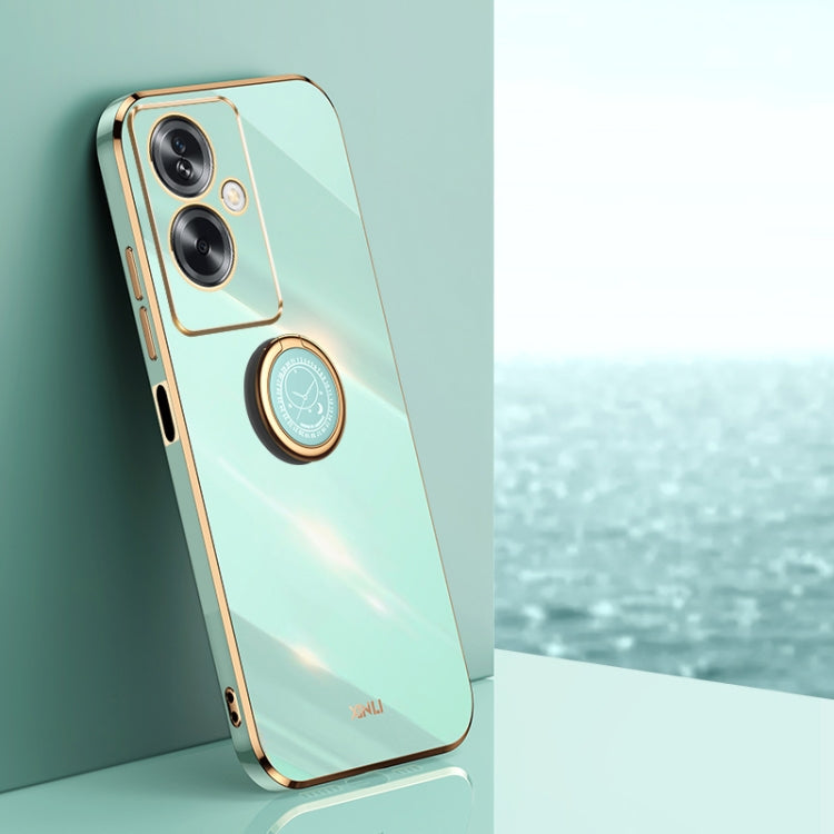 XINLI Straight Edge 6D Electroplate TPU Phone Case with Ring Holder, For OPPO A2 5G, For OPPO Find X6, For OPPO A2X