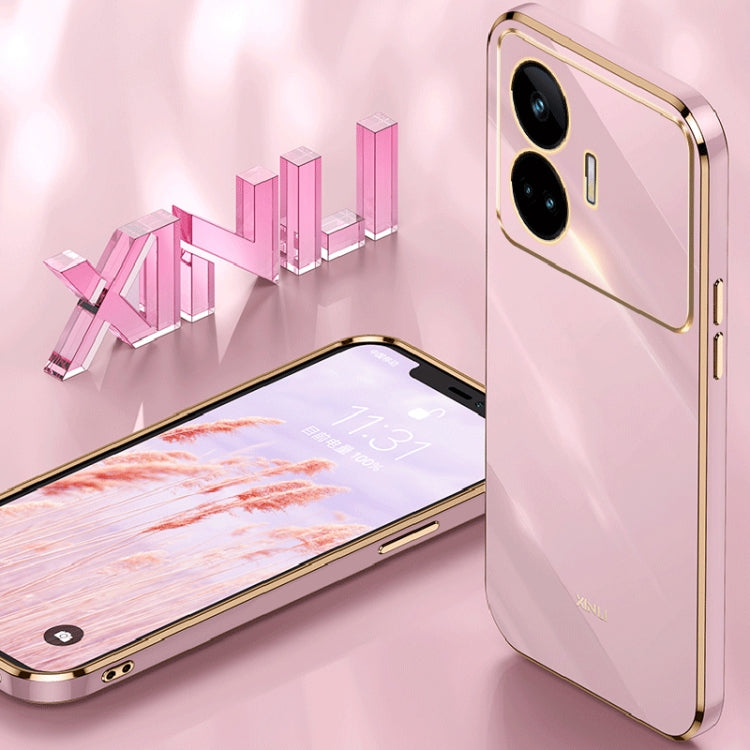 XINLI Straight 6D Plating Gold Edge TPU Phone Case, For Realme GT Neo5 SE, For Realme C55