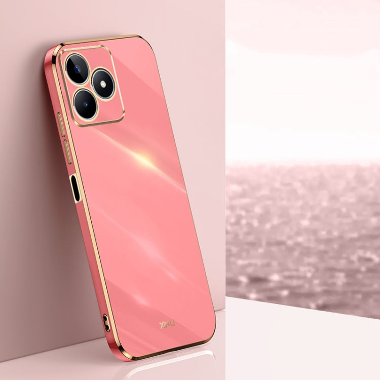 XINLI Straight 6D Plating Gold Edge TPU Phone Case, For Realme 11 5G, For Realme C53 2023, For Realme 11 Pro+ 5G