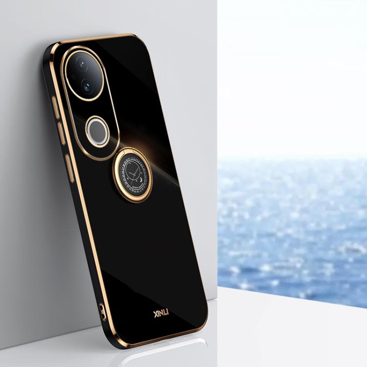 XINLI Straight Edge 6D Electroplate TPU Phone Case with Ring Holder, For vivo V50, For vivo S20, For vivo S20 Pro