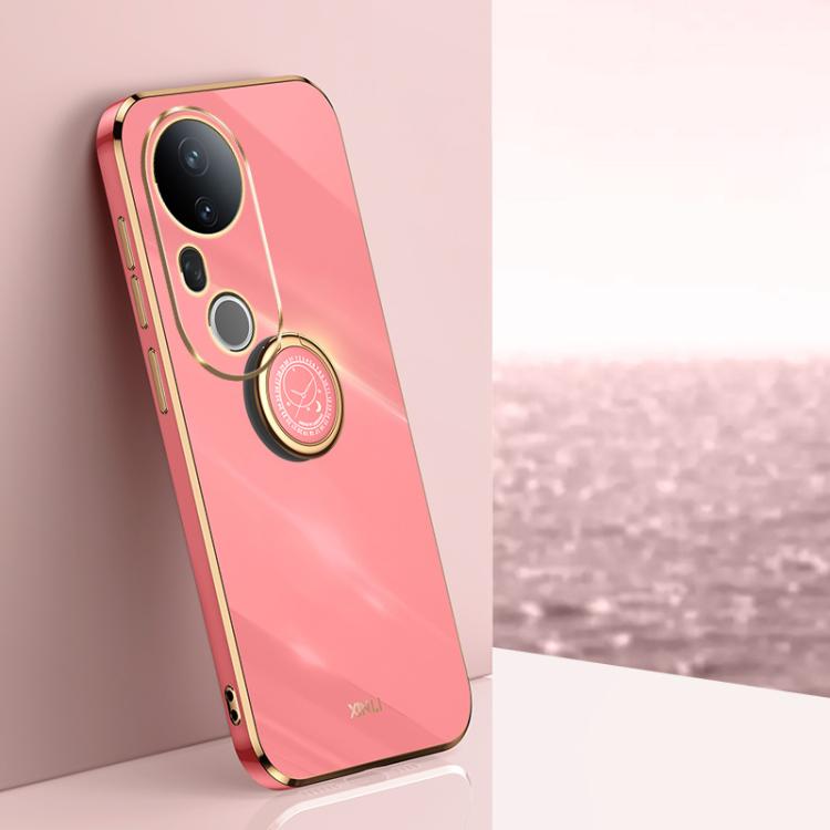 XINLI Straight Edge 6D Electroplate TPU Phone Case with Ring Holder, For vivo V50, For vivo S20, For vivo S20 Pro