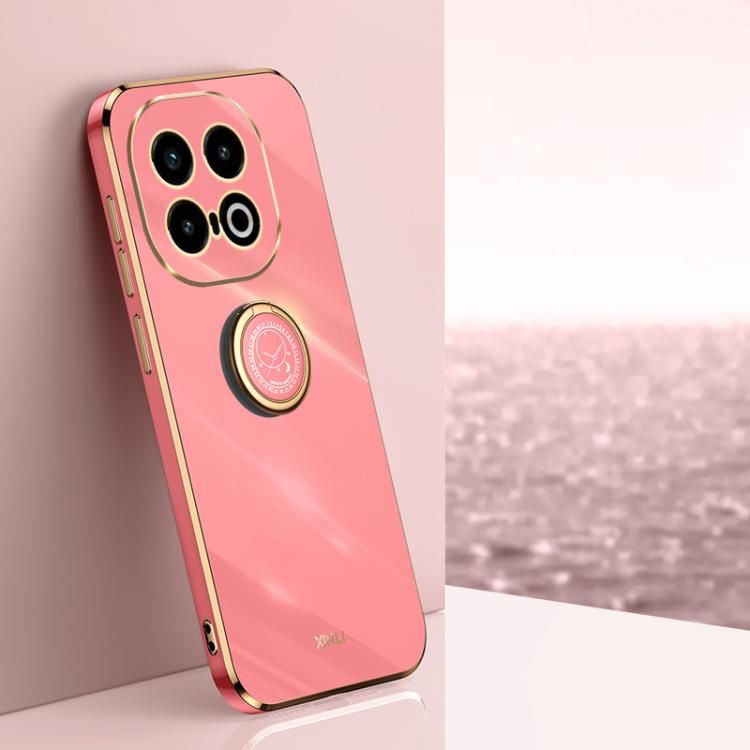 XINLI Straight Edge 6D Electroplate TPU Phone Case with Ring Holder, For vivo iQOO 13, For vivo Y300 Pro, For vivo V40 Lite 5G