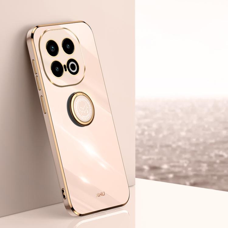 XINLI Straight Edge 6D Electroplate TPU Phone Case with Ring Holder, For vivo iQOO 13, For vivo Y300 Pro, For vivo V40 Lite 5G