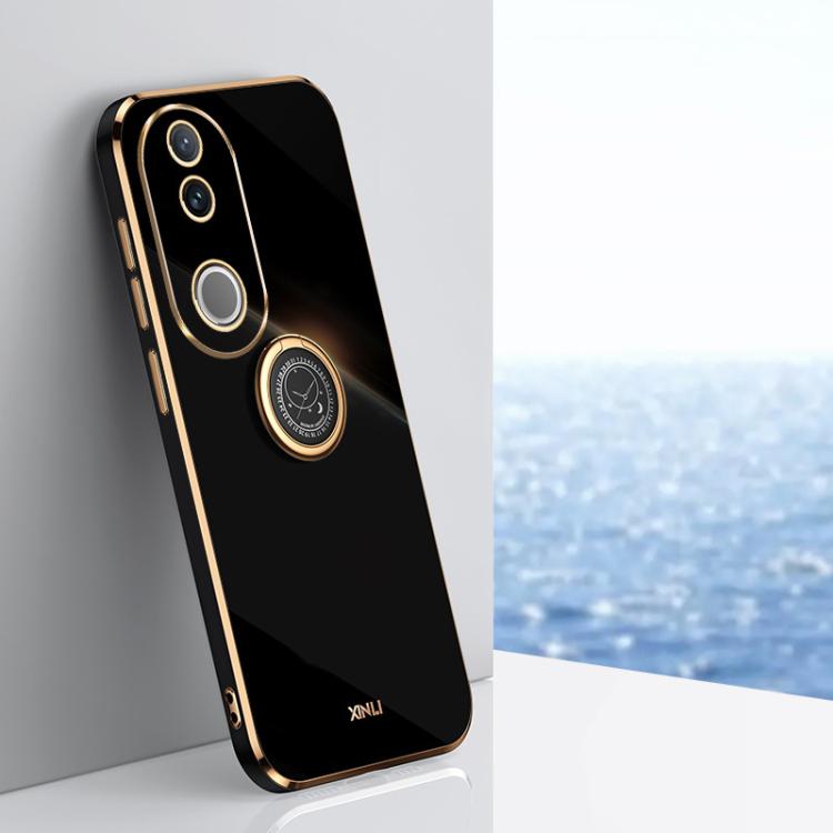 XINLI Straight Edge 6D Electroplate TPU Phone Case with Ring Holder, For vivo V50, For vivo S20, For vivo S20 Pro