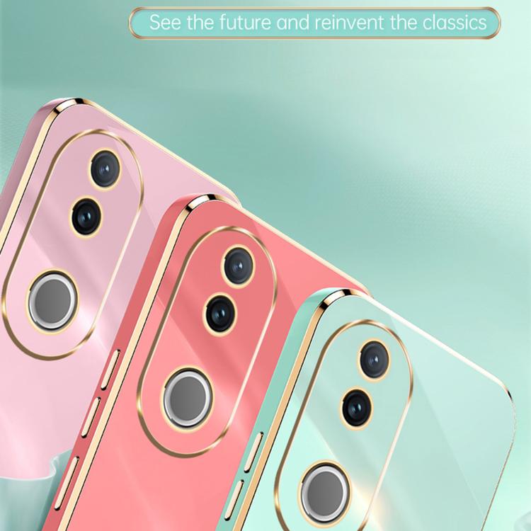 XINLI Straight Edge 6D Electroplate TPU Phone Case with Ring Holder, For vivo V50, For vivo S20, For vivo S20 Pro