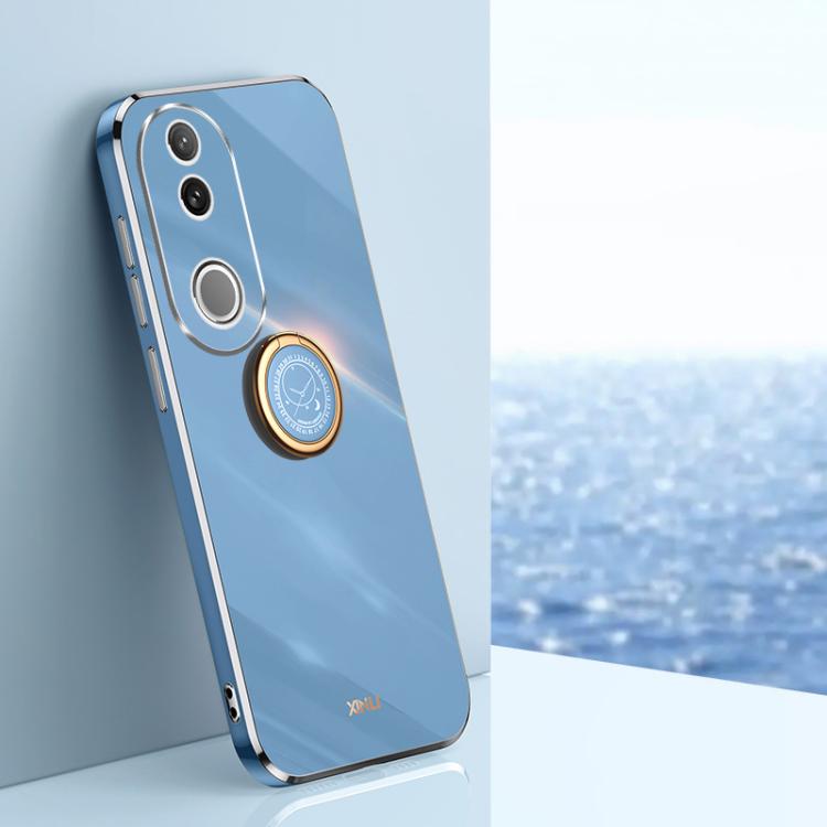 XINLI Straight Edge 6D Electroplate TPU Phone Case with Ring Holder, For vivo V50, For vivo S20, For vivo S20 Pro