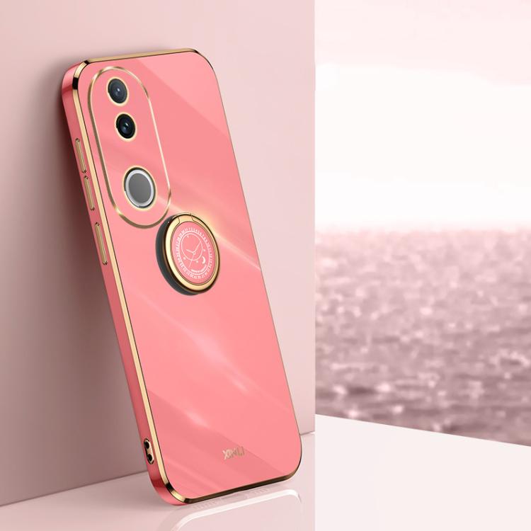 XINLI Straight Edge 6D Electroplate TPU Phone Case with Ring Holder, For vivo V50, For vivo S20, For vivo S20 Pro