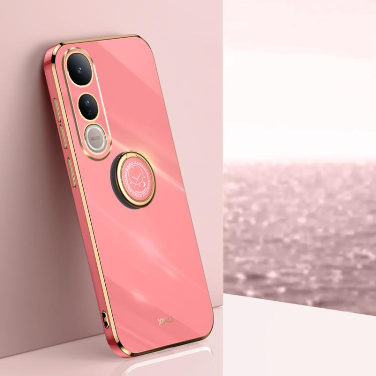 XINLI Straight Edge 6D Electroplate TPU Phone Case with Ring Holder, For vivo V50 Lite, For vivo V50, For vivo S20