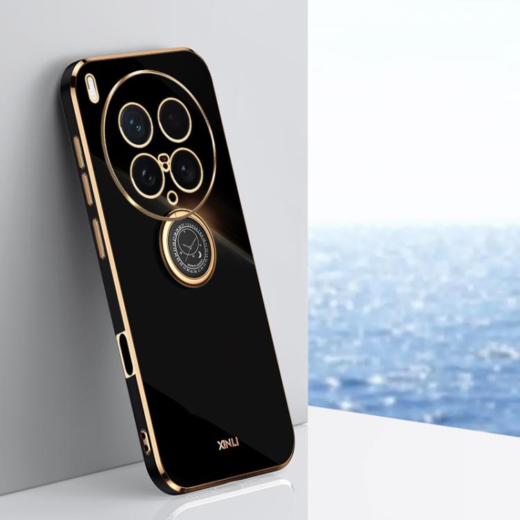 XINLI Straight Edge 6D Electroplate TPU Phone Case with Ring Holder, For vivo S30 Pro mini 5G, For vivo S30 5G, For vivo X200 Ultra