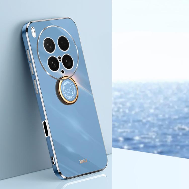 XINLI Straight Edge 6D Electroplate TPU Phone Case with Ring Holder, For vivo S30 Pro mini 5G, For vivo S30 5G, For vivo X200 Ultra
