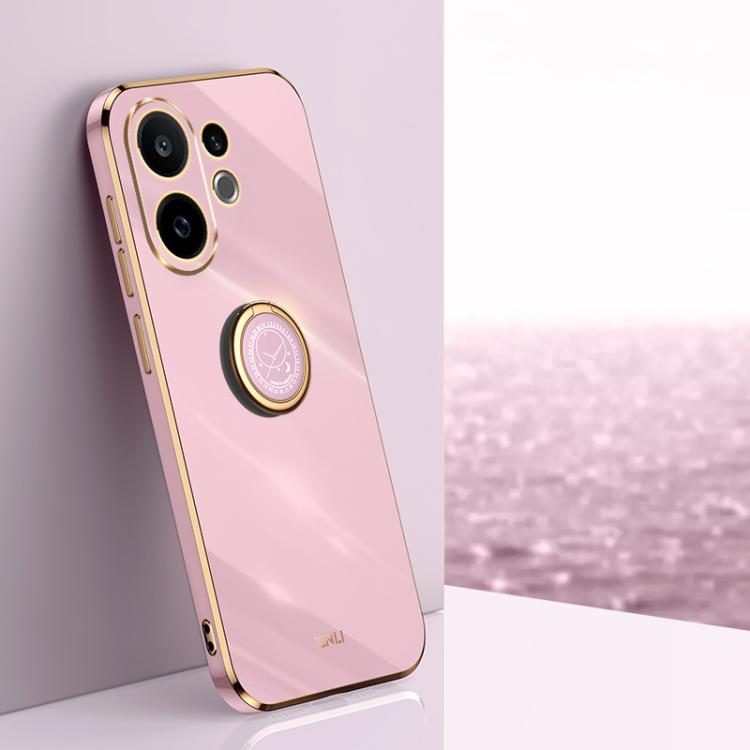 XINLI Straight Edge 6D Electroplate TPU Phone Case with Ring Holder, For vivo S30 Pro mini 5G, For vivo S30 5G, For vivo X200 Ultra