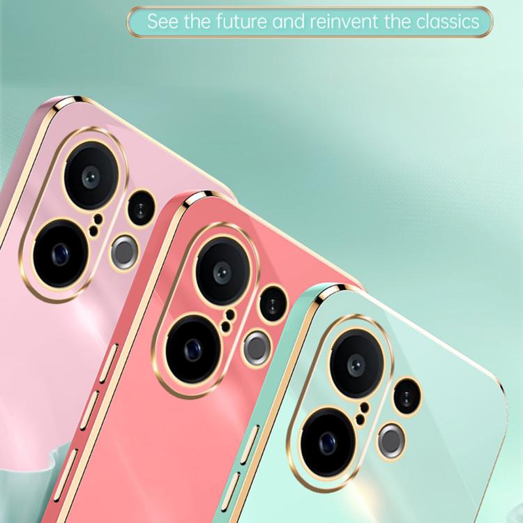 XINLI Straight Edge 6D Electroplate TPU Phone Case with Ring Holder, For vivo S30 Pro mini 5G, For vivo S30 5G, For vivo X200 Ultra