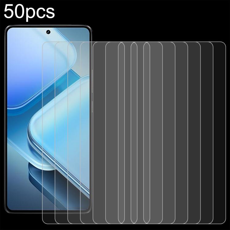 50pcs 0.26mm 9H 2.5D Tempered Glass Film, For vivo Y200 India, For vivo iQOO Z9 Turbo Endurance, For vivo X200 Pro mini, For vivo Y300+, For vivo V40e, For vivo iQOO Z9 Turbo, For vivo T2 Pro, For vivo iQOO Neo8 Pro, For vivo iQOO Neo8, For vivo Y78