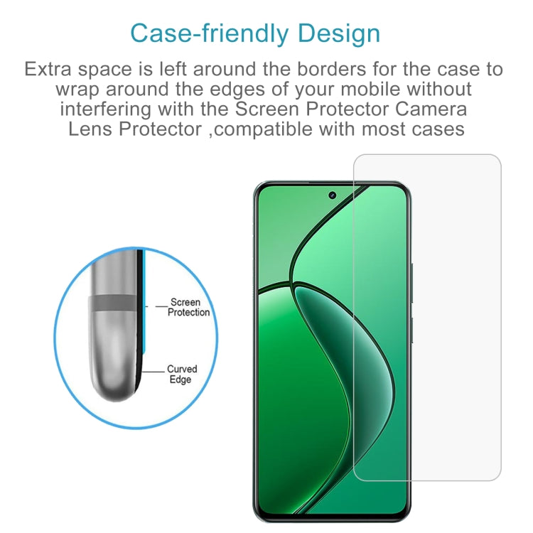 50pcs 0.26mm 9H 2.5D Tempered Glass Film, For Realme 13 4G / 13+ / C63 5G / 14x, For Realme Neo7, For Realme P1 Speed, For Realme C61 / C61 India / Note 60, For Realme 12+ / 12X / Narzo N65/12 4G, For Realme Narzo N61