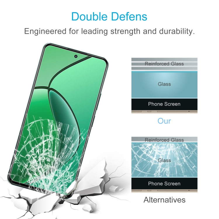 50pcs 0.26mm 9H 2.5D Tempered Glass Film, For Realme 13 4G / 13+ / C63 5G / 14x, For Realme Neo7, For Realme P1 Speed, For Realme C61 / C61 India / Note 60, For Realme 12+ / 12X / Narzo N65/12 4G, For Realme Narzo N61